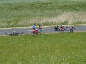 Pause am Deich - der Tandem Treff auf Pfingsttour!