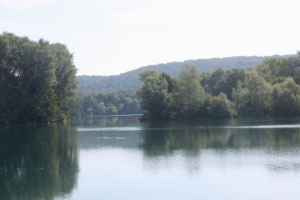 Blick über den Freizeit- zum Naturschutzsee