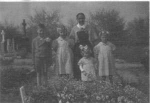 Friedhof von Großvillar in den 1940er Jahren