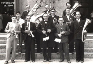 Musikkapelle vor St-Martin ca 1960