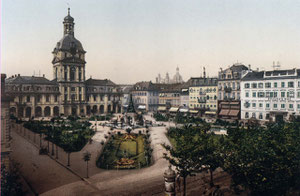 Mannheim, Paradeplatz um 1910