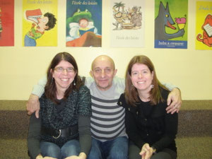 Mmes Andréanne et Nadine avec M. Béha