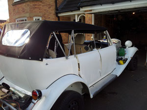 Hood and rear door glass fitted