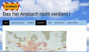 Ansbach - Optik - Schäden - Baustellen