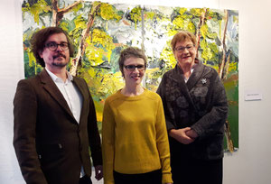 Auf der Vernissage: Dr. Laukötter, Sabne Seemann, Marita Lingel