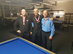 vlnr: Vincent (Bronze), Xavier (Gold), Pierre-Alain (Silber)