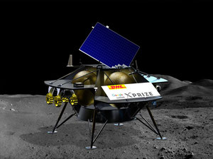 What’s still an animation could become reality sometime next year: Lander ‘Peregrine‘ on the Moon - courtesy: DHL