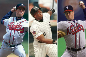 Nella foto Maddux, Thomas, Glavine