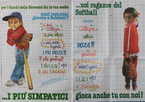 I due manifesti prodotti dalla FIBS negli anni 80 (clicca sulla foto per ingrandire)