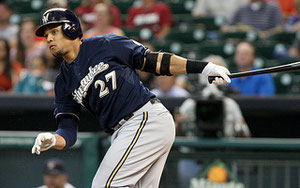 Carlos Gomez dei Brewers è fuori per infortunio (foto USATSI)