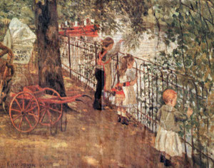 "Die Kinder Simms an der Alster", Friedrich Schaper, 1903
