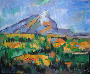 après Cézanne, la Montagne Sainte Victoire vue des Lauves