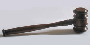 The auctioneers gavel.