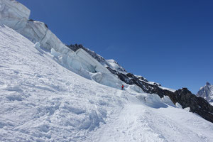 Abfahrt, Schwarztor, Schwärzegletscher, Skihochtour, Zermatt, Cornerschlucht, Nordend, Skitour