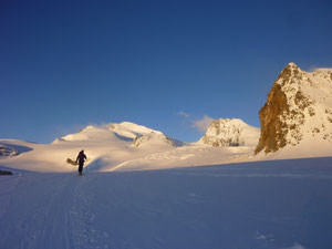 Skitour, Skihochtour, Wallis, Schweiz, Strahlhorn, Rimpfischhorn, Allalingletscher, Hohlaubgletscher