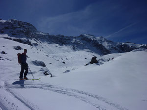Skitour, Clariden, Überschreitung Tüfelsjoch, Teufelsjoch, Klausenpass, Urnerboden, Schweiz, Glarnerland, Abfahrt