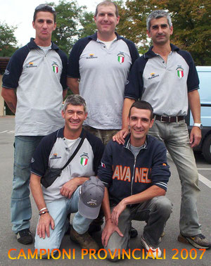 In piedi Bonfante - Seghizzi - Mancini. In ginocchio Lanzoni - Campari