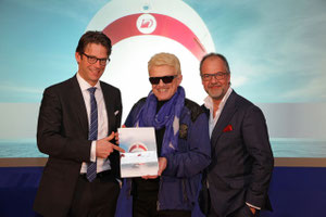 Foto: Heike Fritsch (von links nach rechts: Christopher Nolde, Heino, Marek Erhardt)