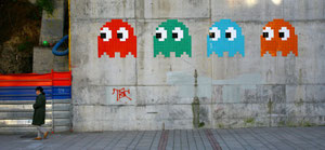 Space Invaders en Bilbao. Tomada de http://www.galder.net/ 