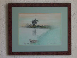 MOULIN DANS LA BRUME HOLLANDAISE