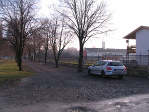 Blick vom CP Eingang zur Therme