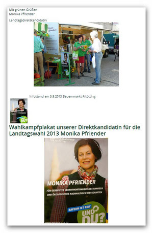 Monika Pfriender im Wahlkampf 2013 (Bild von Daniel Jelen)