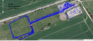 GPS Messung Lando - Paddock Trail Lieskau