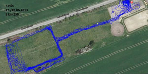 GPS Messung Kevin - Paddock Trail Lieskau