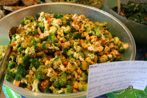 Squash and Broccoli Salad with an Italian Herb Dressing