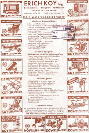 Werbeblatt: Koy