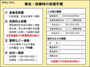 事故・故障時の処理手順