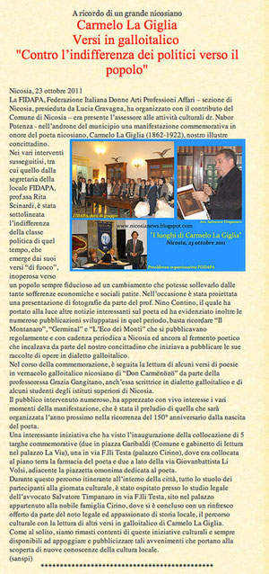 Salvatore Timpanaro http://nicosianews.blogspot.com/  Nicosia news … nicosianews.blogspot.com