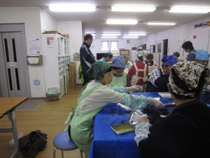 翌日の作業
