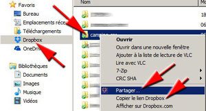 Partage avec Dropbox