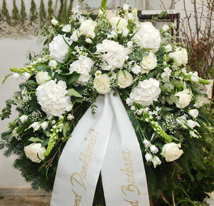 Wreath for funeral white