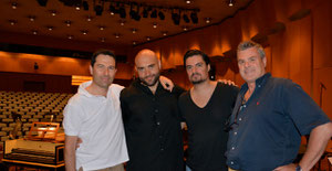 With George Petrou, Xavier Sabata and Giovanni Prosdocimi at Megaron - Athens