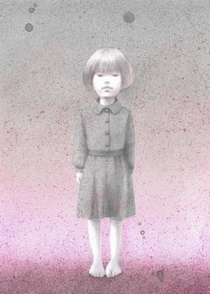 模写 A3 鉛筆・ガッシュ/マーメイド紙