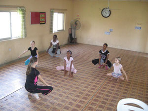 Hannah teaches weekly dance class for the kids and a few adults