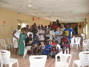 Students and Staff celebrate on the last day of class and Nigerian Independence Day
