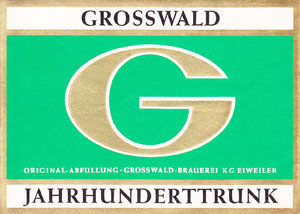 Grosswald Brauerei Bieretikett