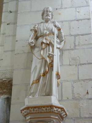 la statue de St Joseph dans l'église ND la Blanche
