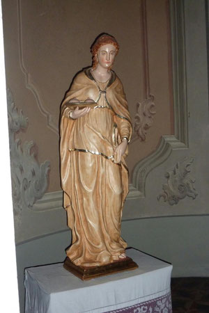 Sainte-Agathe tenant une paire de seins  sur un plateau