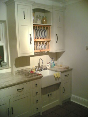 hand painted with pewter handles