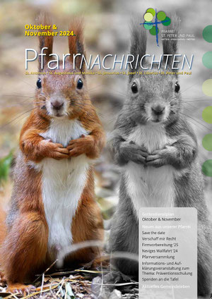 Titelseite der Pfarrnachrichten Oktober und November 2024