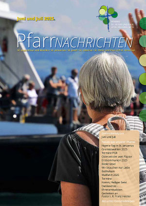 Titelseite der Pfarrnachrichten Juni und Juli 2025