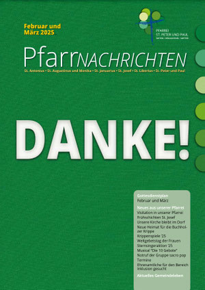 Titelseite der Pfarrnachrichten Dezember 2024 und Januar 2025