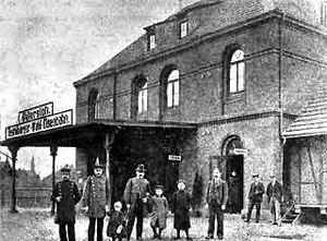 Der Bahnhof der TWE um 1905