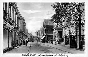 Postkarte: "Kökerstraße mit Erholung"