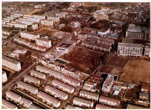 武蔵野市の団地(1969年の航空写真)