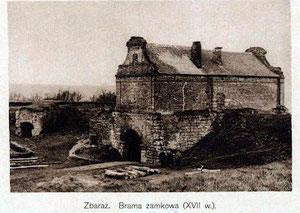 Ворота замку на початку XX ст.